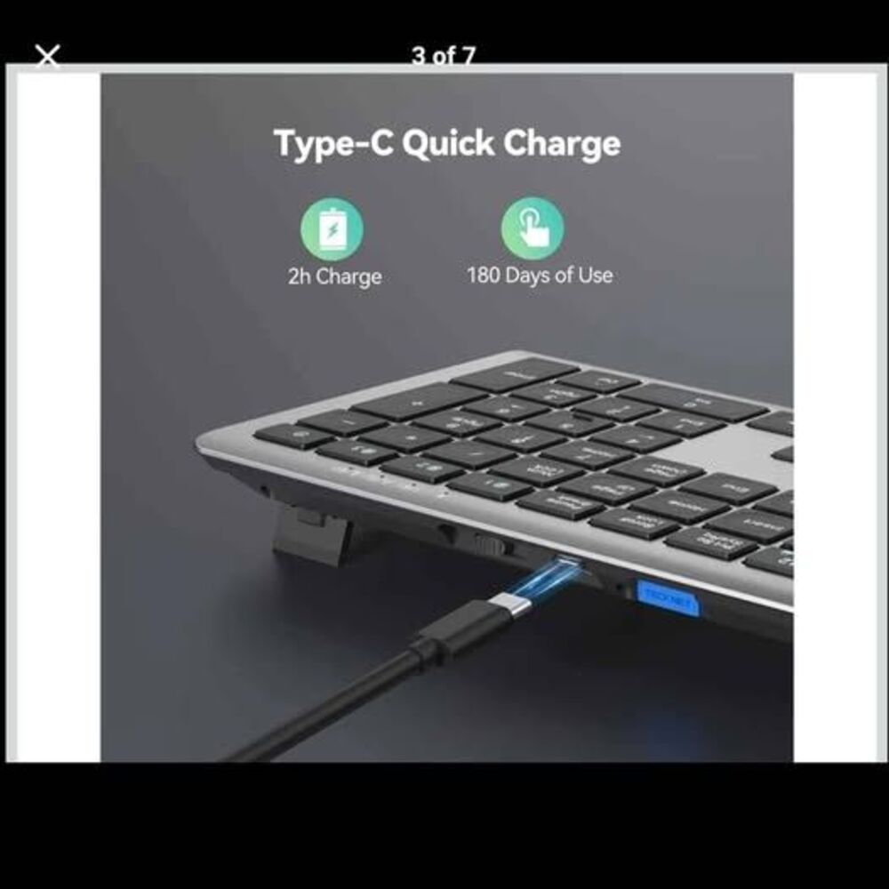 TECKNET Wireless Keyboard - New in box - Picture 3 of 7